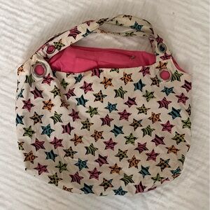 Multicolor Star Pattern Over the Shoulder Hobo Bag